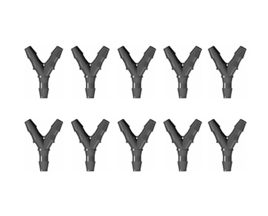 Picture of Y Tube Fitting ID Tubing 6.4MM Nylon Black (10 pcs)