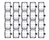 Immagine di VJ-426UF Spitting Box Sponge Kit with Frame (20 pcs) - VJ1608-FB-SO20