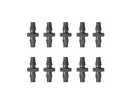 Picture of Straight Through Tube Fitting ID Tubing 3.2mm Nylon Black (20 pcs)