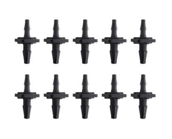 Picture of Straight Through Reduction Tube Fitting ID Tubing 3.2mm to 2.4mm Nylon Black (20 pcs)