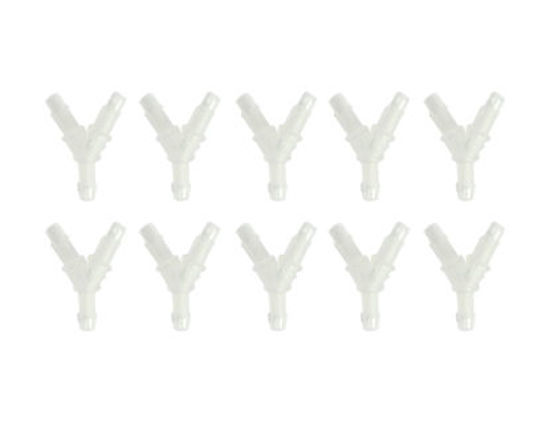 Image de Y Tube Fitting ID Tubing 6.4MM Nylon White (20 pcs)