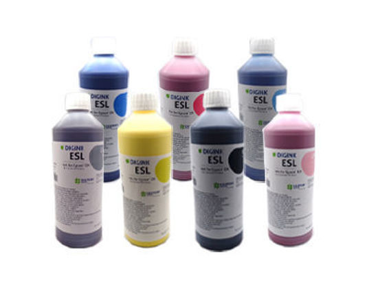 Picture of DIGINK Ecosolvent ink - Set of 7 colours (1l bottle)
