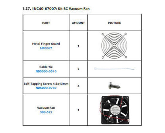 Picture of Kit SC Vacuum Fan - 1NC40-67007