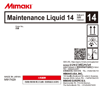 Picture of Maintenance Liquid 14 (1L bottle) - ML014-Z-BA
